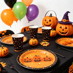 Halloween Disposable Plates & Cups Set