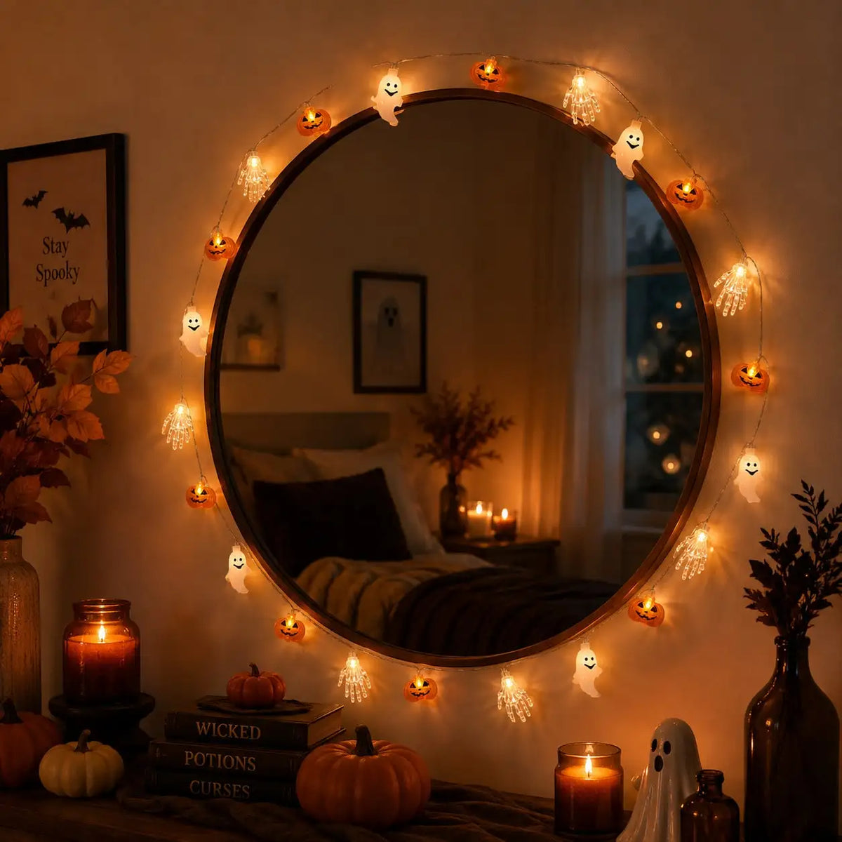 Halloween LED Pumpkin Ghost String Lights