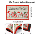 Christmas Floor Mat Outdoor Carpet Christmas Decor for Home 2025 Navidad Natal Santa Claus Door Mat Xmas Ornament New Year 2026