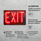 1 Red "EXIT" Sign - Retro Aluminum Wall Art 8x12 Inch, Waterproof & Dustproof Metal Sign for Home, Bar, Cafe, Garage