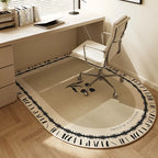 VIKAMA Chair floor mat Arched Bedroom vanity rug Modern home decor Study Playroom Swivel chair Mute rug Office desk floor mat