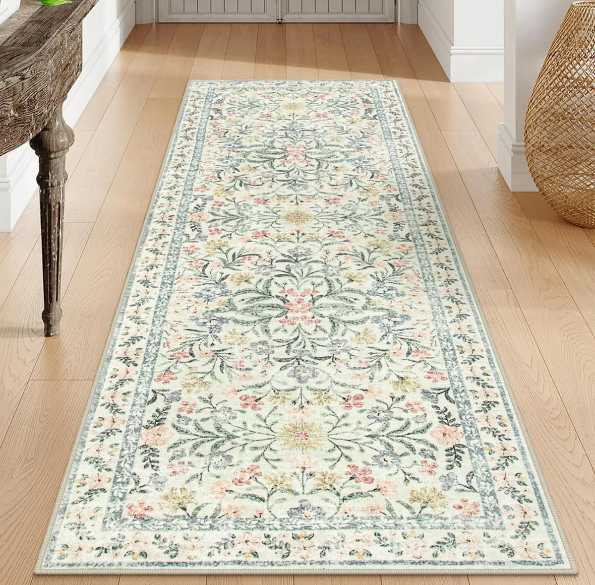Non Slip Washable Multi Style Runner Rug Floral Retro Abstract Pattern Mat for Kitchen Hallway Corridor Home Decor Floor Carpet