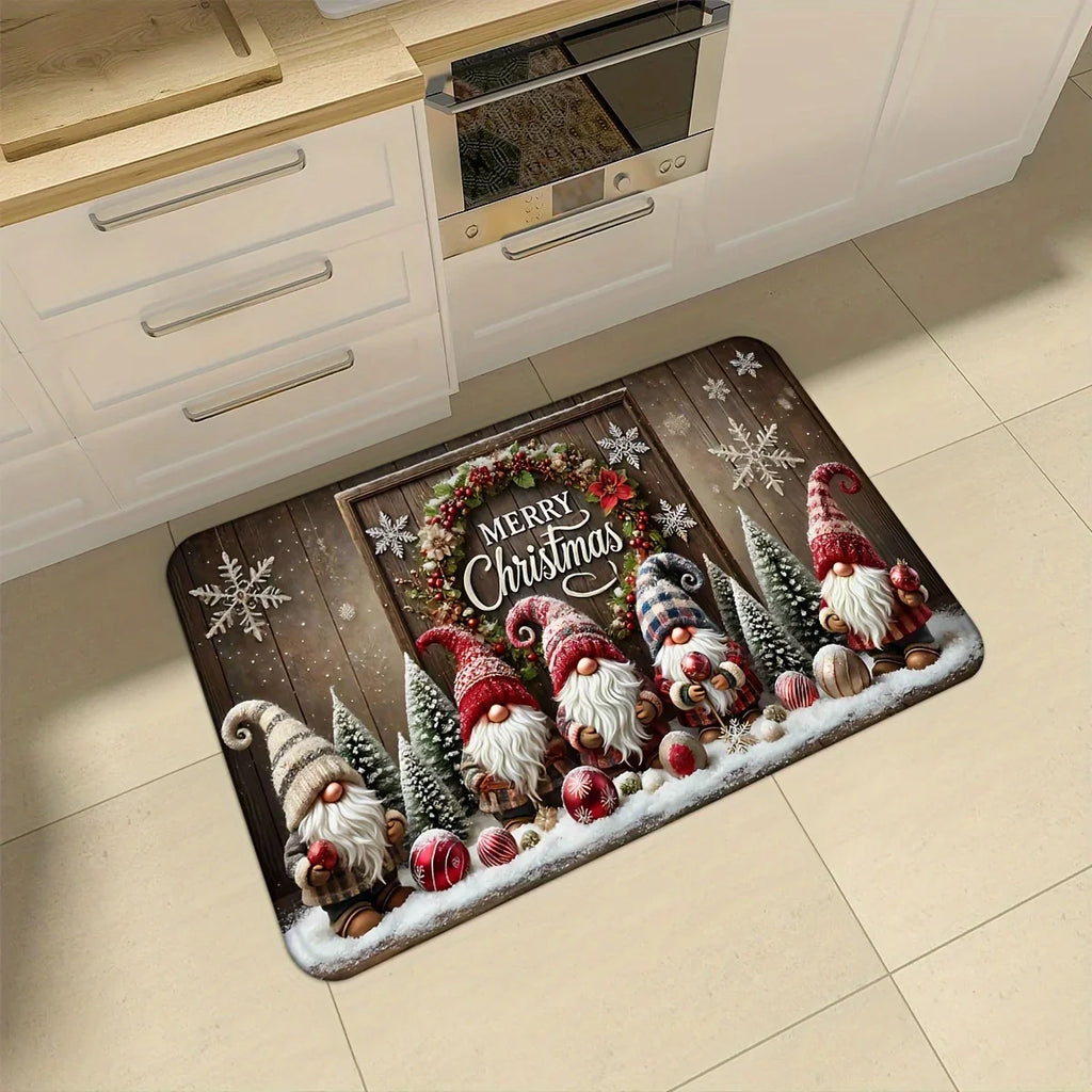 VIKAMA Christmas Carpet Kitchen Rug Long Carpet Waterproof  Outdoor Carpet Door Mat Rug For Bedroom Carpet For Live Room