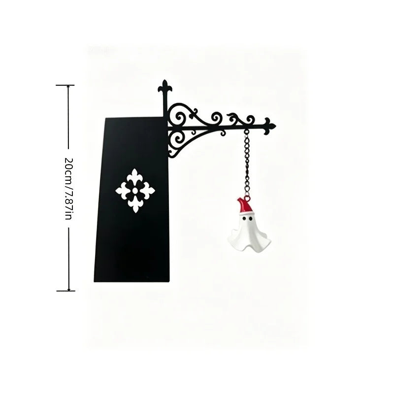 Halloween Ghost Bookshelf Lamp - Gothic LED Wall Light