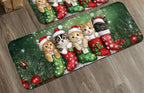 VIKAMA Christmas Carpet Cute 5 Kittens Floor Mat Door Mat Soft Welcome Carpet Living Room Carpet Rug For Bedroom Home Decoration