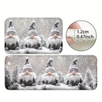 VIKAMA Christmas Carpet Snow Scene Soft Doormat Welcome Mat Shoe Bench Mat Hallway Rug Bedroom Carpet Outdoor Carpet Christmas D