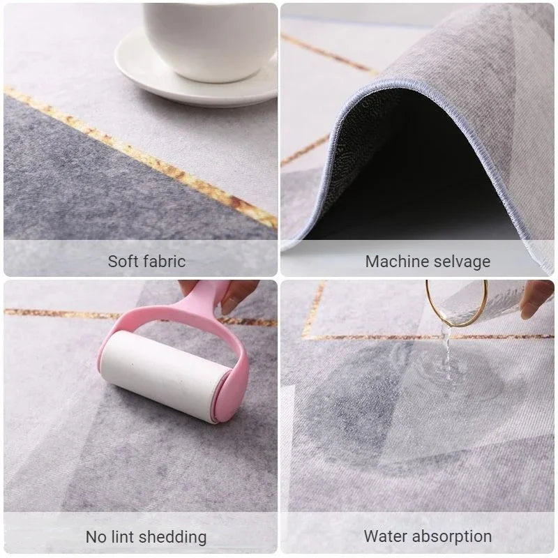 VIKAMA Computer Chair Floor Mat Luxury Office Computer Swivel Chair Floor Mat Bedroom Dresser Carpet Home Decor Hall Door Carpet
