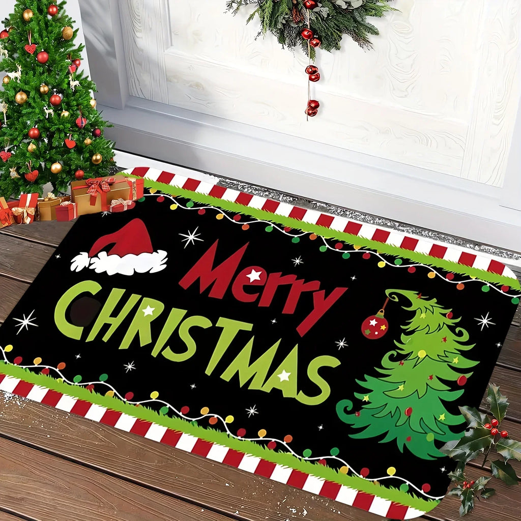 VIKAMA Creative Christmas Carpet Soft Doormat Welcome Carpet Living Room Carpet Rug For Bedroom Outdoor Carpet Christmas Decorat