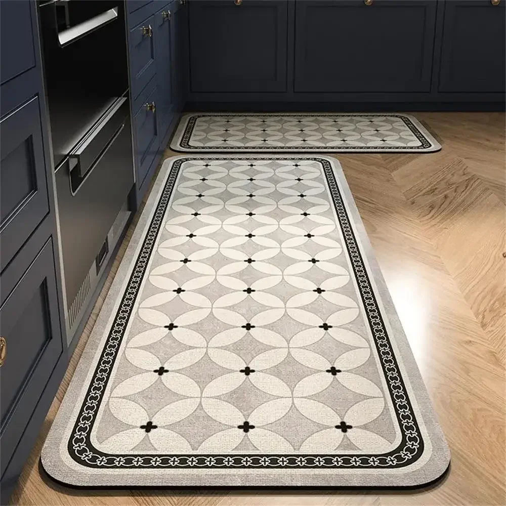 VIKAMA 1/2pcs Kitchen Floor Mat, Anti-Slip And Easy To Maintain, Home Decoration, Entrance Porch Carpet, Living Room Floor Mat