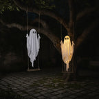 Halloween Hanging Swing Ghost with LED Lights & Remote Control