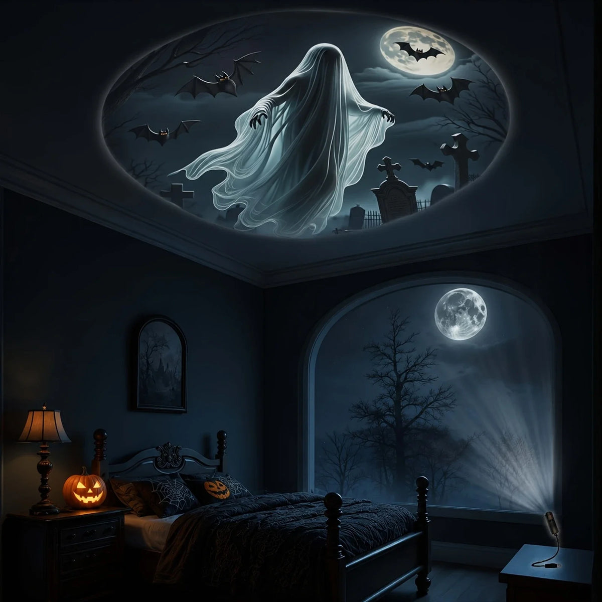Halloween Pumpkin Ghost Skeleton String Lights
