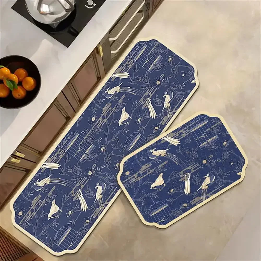 VIKAMA 1/2pcs Kitchen Floor Mat, Anti-Slip And Easy To Maintain, Home Decoration, Entrance Porch Carpet, Living Room Floor Mat