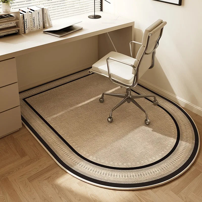 VIKAMA Chair floor mat Arched Bedroom vanity rug Modern home decor Study Playroom Swivel chair Mute rug Office desk floor mat