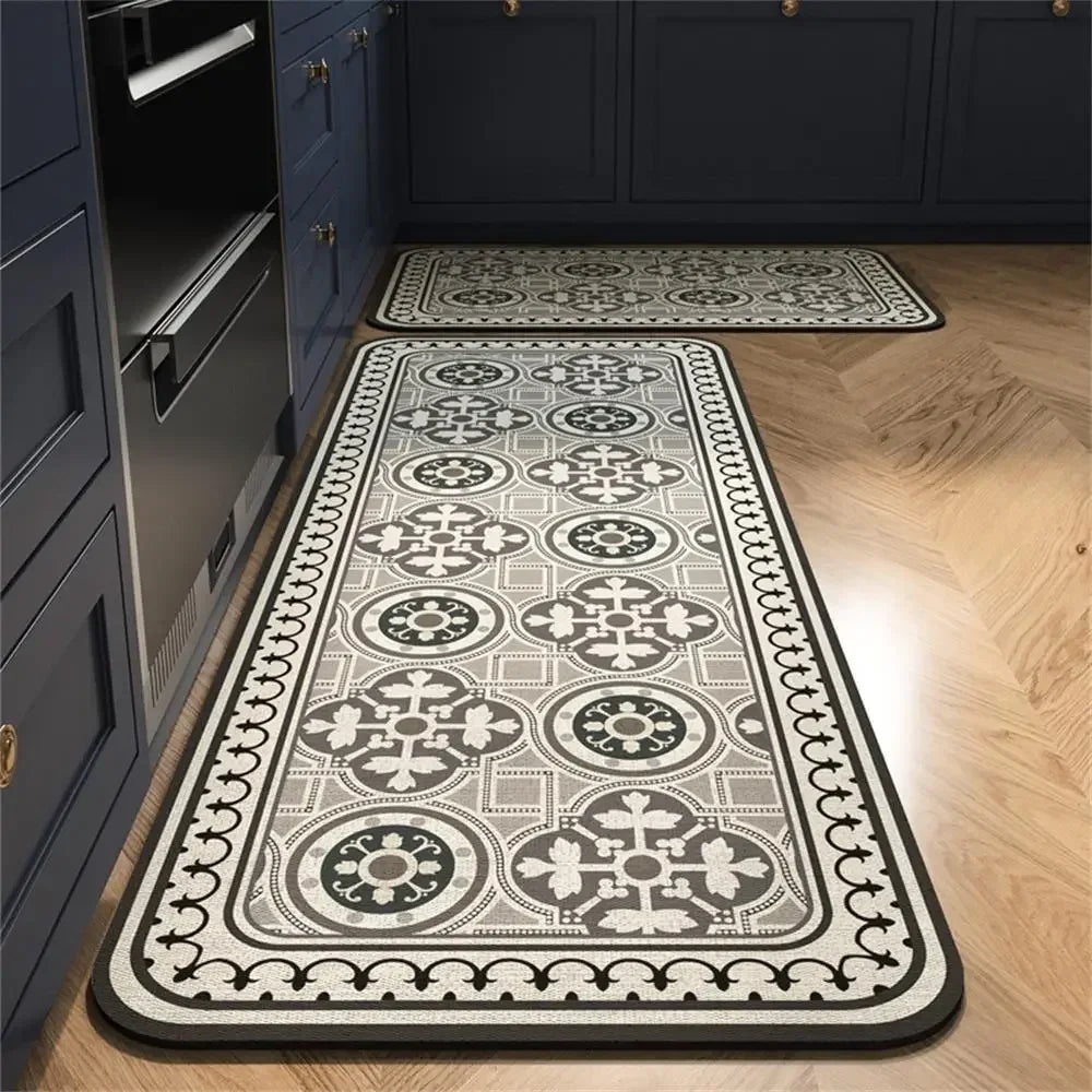 VIKAMA 1/2pcs Kitchen Floor Mat, Anti-Slip And Easy To Maintain, Home Decoration, Entrance Porch Carpet, Living Room Floor Mat