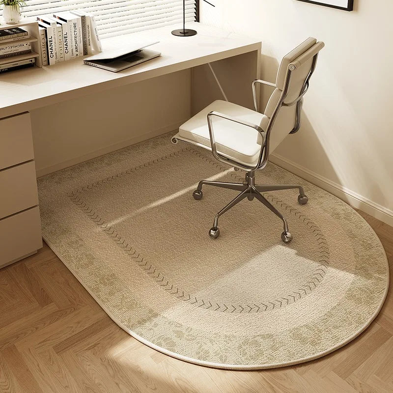 VIKAMA Chair floor mat Arched Bedroom vanity rug Modern home decor Study Playroom Swivel chair Mute rug Office desk floor mat
