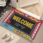 VIKAMA Retro Arcade Game Outdoor Doormat = Waterproof, Non-Slip Rug, Nostalgic Game Console Style