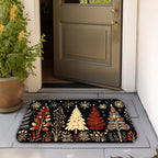 VIKAMA Christmas Carpet Christmas Tree CarpetKitchen Rug  Long Carpet Absorbent Doormat Carpet For Live Room Sofa Floor Mat