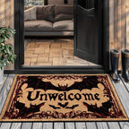 VIKAMA Halloween Carpet Bat Unwelcome Personality Carpet Door Mat Non-Slip Floor Mat Dark Series Outdoor Carpet Home Decoration