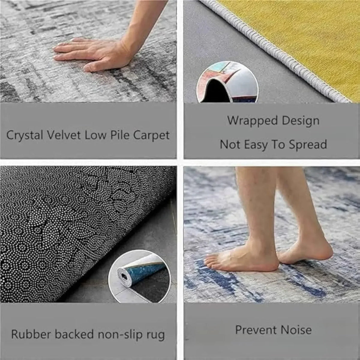 VIKAMA Modern Minimalist Corridor Carpet, Slip-Resistant Floor Covering For Corridors, Living Room Floor Mat, Home Decoration