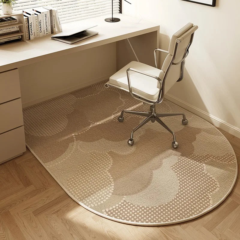 VIKAMA Chair floor mat Arched Bedroom vanity rug Modern home decor Study Playroom Swivel chair Mute rug Office desk floor mat