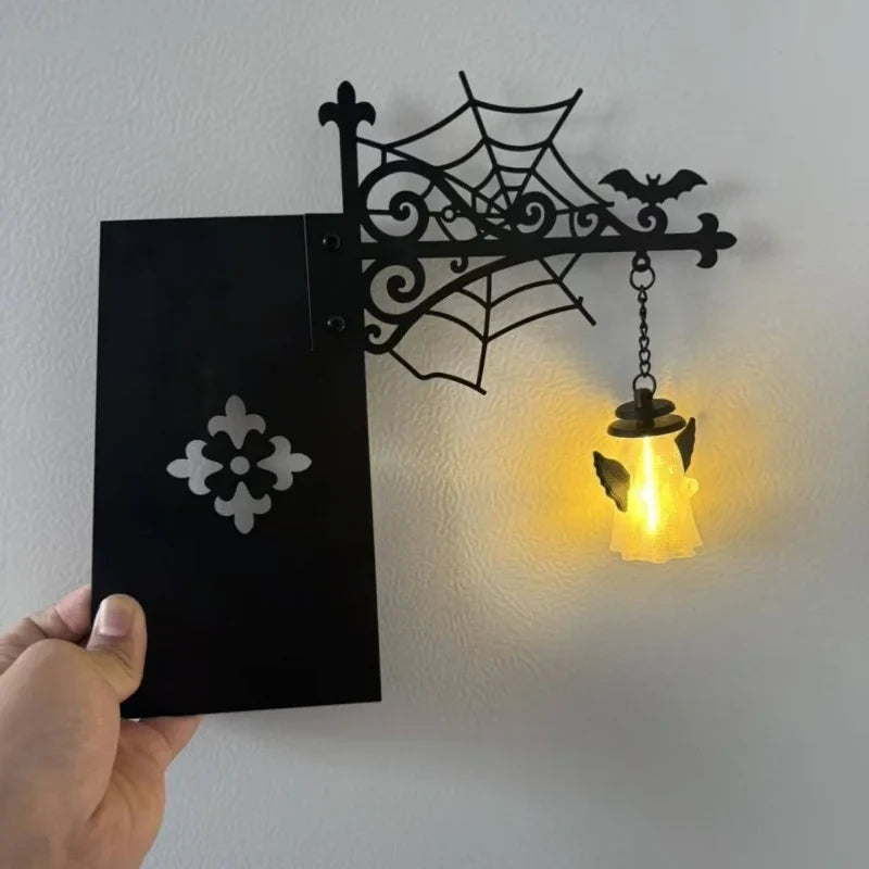Halloween Ghost Bookshelf Lamp - Gothic LED Wall Light