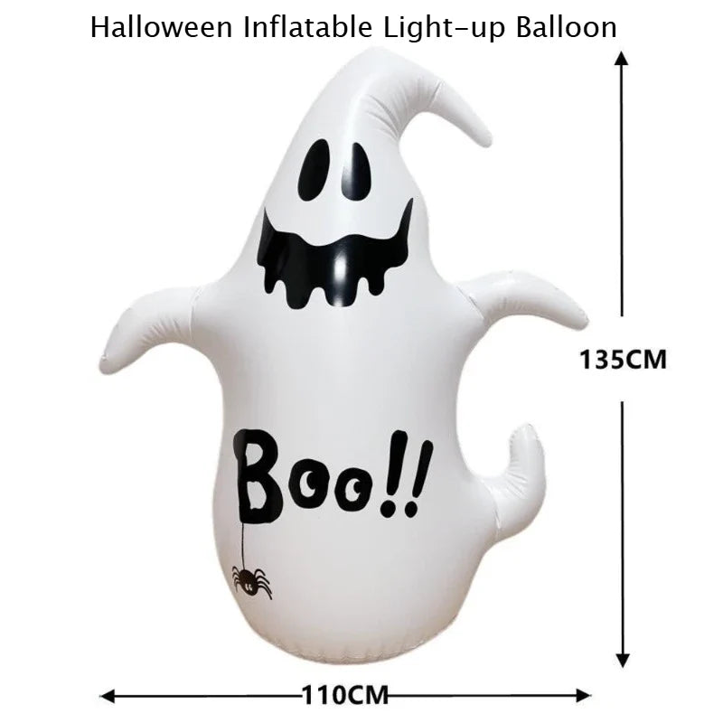 Halloween Inflatable LED Pumpkin & Ghost Outdoor Decoration Set