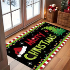 VIKAMA Creative Christmas Carpet Soft Doormat Welcome Carpet Living Room Carpet Rug For Bedroom Outdoor Carpet Christmas Decorat