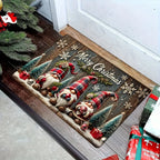 VIKAMA 1pc Three Santa Claus Doormats Festive Floor Mat Living Room Rug For Bedroom Welcome Mat Outdoor Rug Christmas Rug