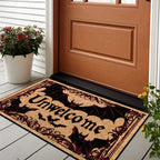 VIKAMA Halloween Carpet Bat Unwelcome Personality Carpet Door Mat Non-Slip Floor Mat Dark Series Outdoor Carpet Home Decoration