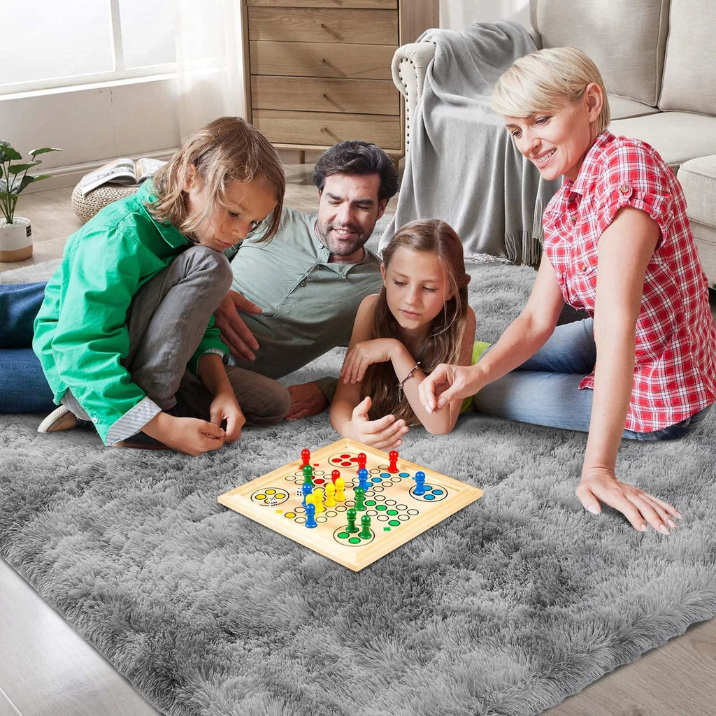 VIKAMA Ultra-Soft Puffy Rug, Bedroom & Living Room Indoor Floor Mat, Nursery Carpet, Children's Girls' Room Home Decor