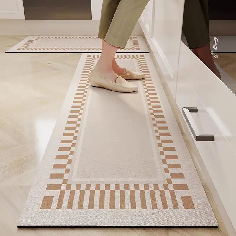 VIKAMA Kitchen Door Steps Water-Absorbing Oil-Absorbing Non-slip Foot Carpet Diatomite Bathroom Water-Absorbing Floor Mats