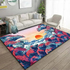 VIKAMA Japanese Japanese Style Ukiyo-e Entrance Hall Carpet Kanagawa Surf Balcony Kitchen Living Room Bedroom Floor Mat
