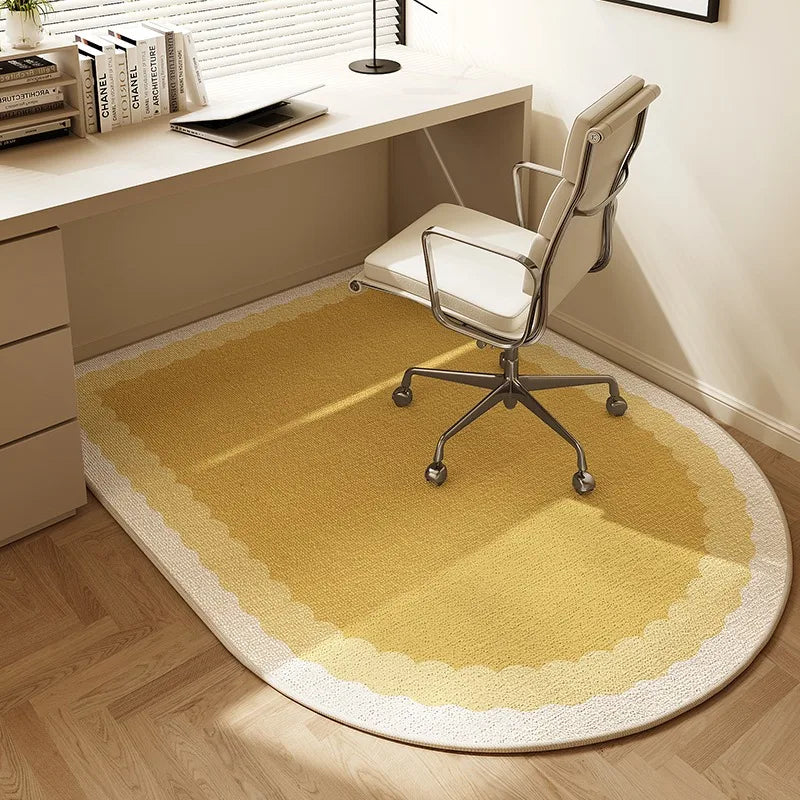 VIKAMA Chair floor mat Arched Bedroom vanity rug Modern home decor Study Playroom Swivel chair Mute rug Office desk floor mat