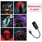 Halloween Pumpkin Ghost Skeleton String Lights