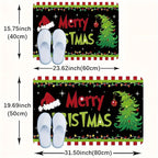 VIKAMA Creative Christmas Carpet Soft Doormat Welcome Carpet Living Room Carpet Rug For Bedroom Outdoor Carpet Christmas Decorat