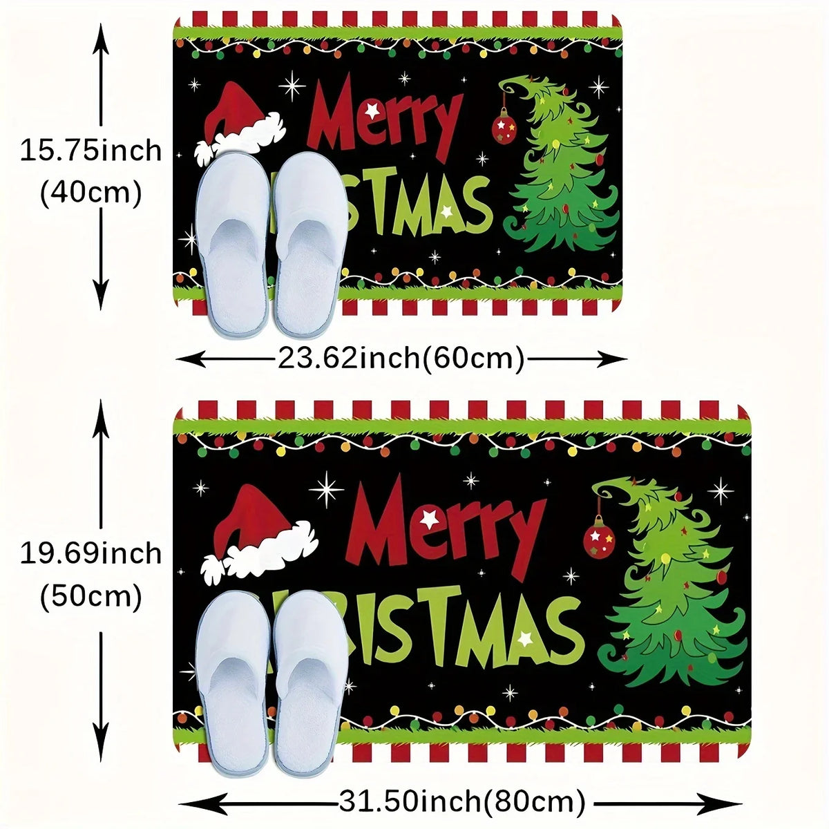 VIKAMA Creative Christmas Carpet Soft Doormat Welcome Carpet Living Room Carpet Rug For Bedroom Outdoor Carpet Christmas Decorat